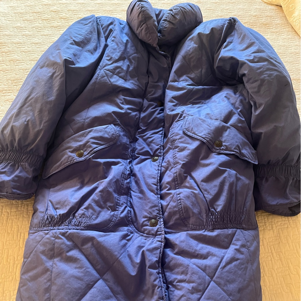 Vintage J. Gallery Cornflower Blue Quilted Extra Warm Down Coat